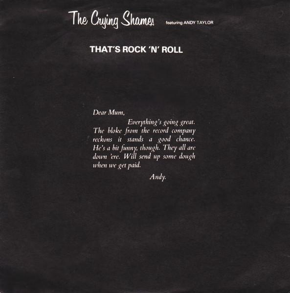 7inch Record CRYING SHAMES, LEWIS TAYLOR - That s Rock N Roll GO385 Logo 1980 UK Pop Used
7inch Record CRYING SHAMES, LEWIS TAYLOR - That s Rock N Roll GO385 Logo 1980 UK Pop Used