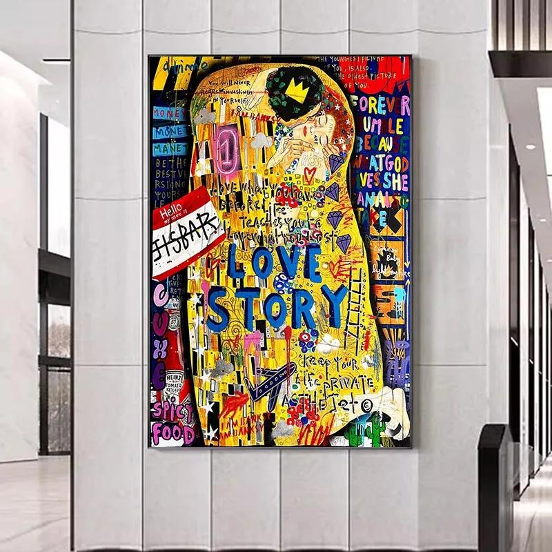 Graffiti Posters Banksy Style Canvas Painting Love Kiss Richie Rich Wall Art Picitures Prints Mona Liberty Home Decor Painting 8X12inch 20x30cm
Graffiti Posters Banksy Style Canvas Painting Love Kiss Richie Rich Wall Art Picitures Prints Mona Liberty Home Decor Painting 8X12inch 20x30cm