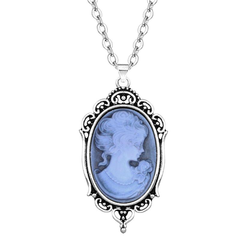 Vintage Look Oval Lady Queen Cameo Pendant Necklace For Women Antique Silver Plated Victoria Pink Grey Red Bead Fashion Jewelry 70cm
Vintage Look Oval Lady Queen Cameo Pendant Necklace For Women Antique Silver Plated Victoria Pink Grey Red Bead Fashion Jewelry 70cm