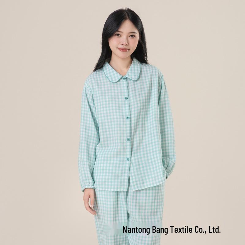 Женская двухслойная хлопковая клетчатая пижама - с длинным рукавом, весна/осень, домашняя одежда для пары L (Female 55-65 kg or Male 70-80 kg)
Женская двухслойная хлопковая клетчатая пижама - с длинным рукавом, весна/осень, домашняя одежда для пары L (Female 55-65 kg or Male 70-80 kg)