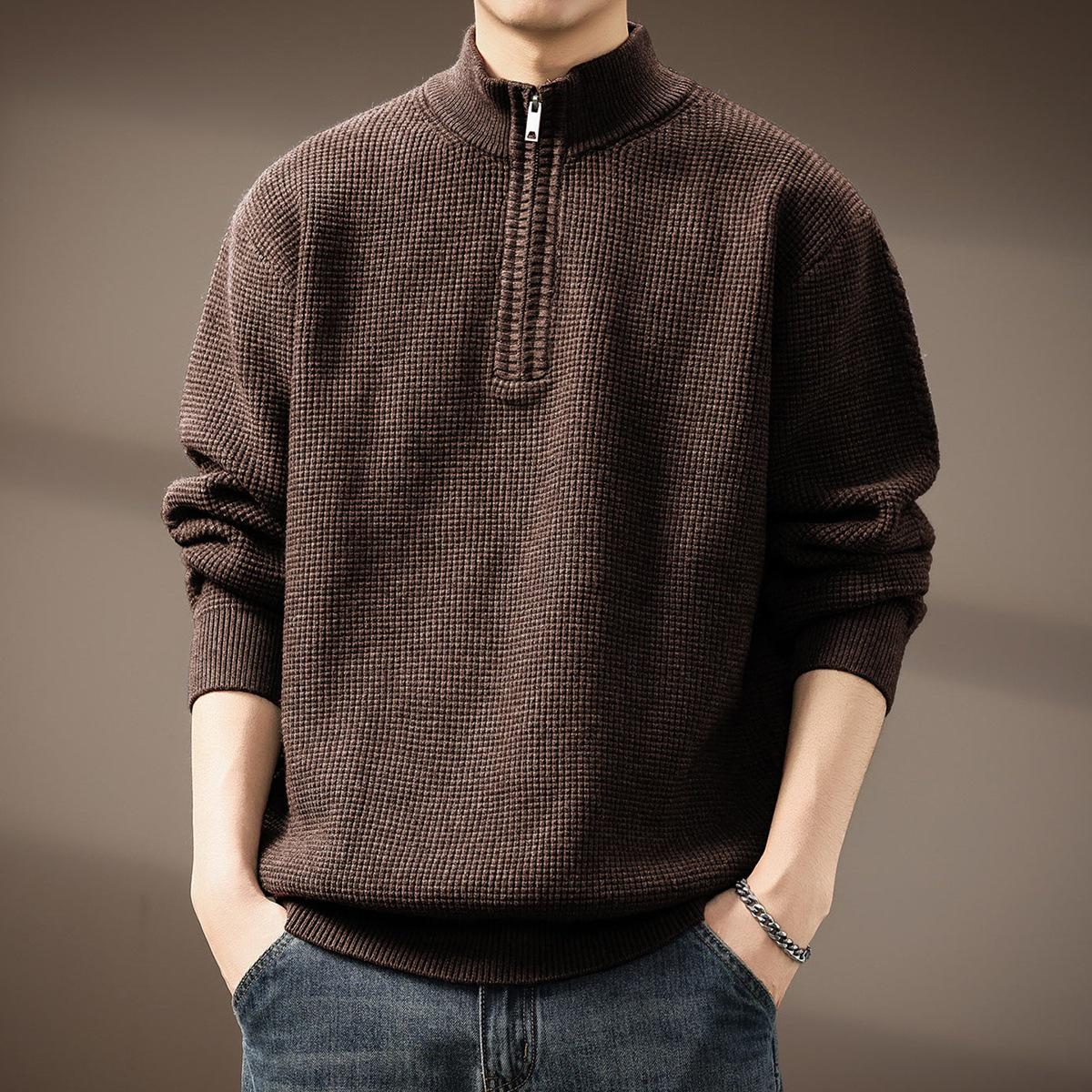 Men s Retro Ribbed Half-High Collar Sweater - High-End Winter Knitwear 2XL for 160-180 lbs кавовий
Men s Retro Ribbed Half-High Collar Sweater - High-End Winter Knitwear 2XL for 160-180 lbs кавовий