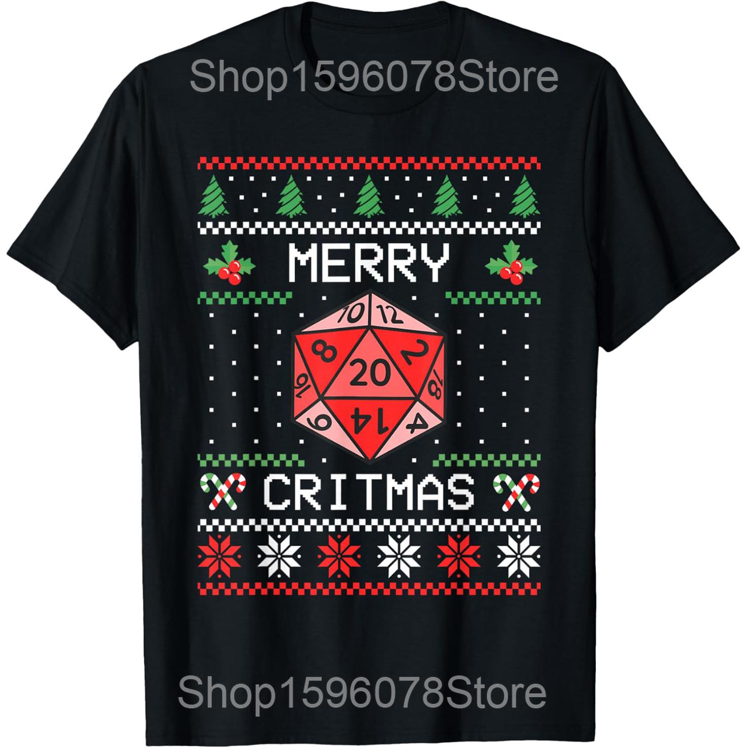 Merry Critmas D20 RPG Christmas Tree RPG Gamer Gaming Xmas T Shirts Men Streetwear Tee Shirt Short Sleeve Unisex Loose Clothing 3XL
Merry Critmas D20 RPG Christmas Tree RPG Gamer Gaming Xmas T Shirts Men Streetwear Tee Shirt Short Sleeve Unisex Loose Clothing 3XL