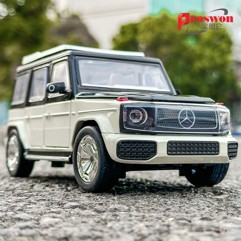Модель автомобиля из сплава Borsilan 1/24 Mercedes-Benz EQG, звуковое и легкое игрушечное крепление для внедорожника с откатным механизмом 39005
Модель автомобиля из сплава Borsilan 1/24 Mercedes-Benz EQG, звуковое и легкое игрушечное крепление для внедорожника с откатным механизмом 39005