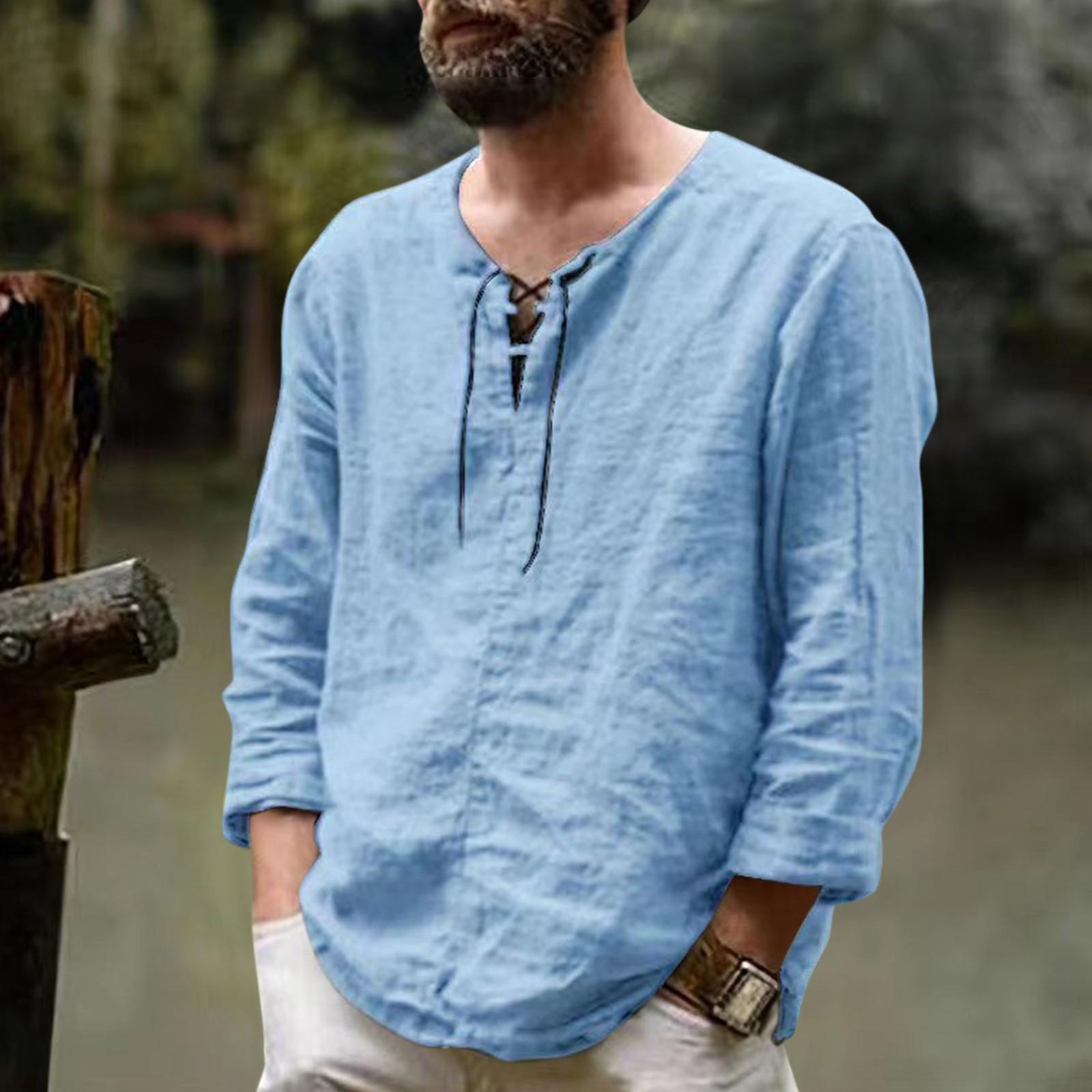 Men s New Long Sleeved Color Trendy Cotton Linen Shirt Tie Up Top XXXL
Men s New Long Sleeved Color Trendy Cotton Linen Shirt Tie Up Top XXXL