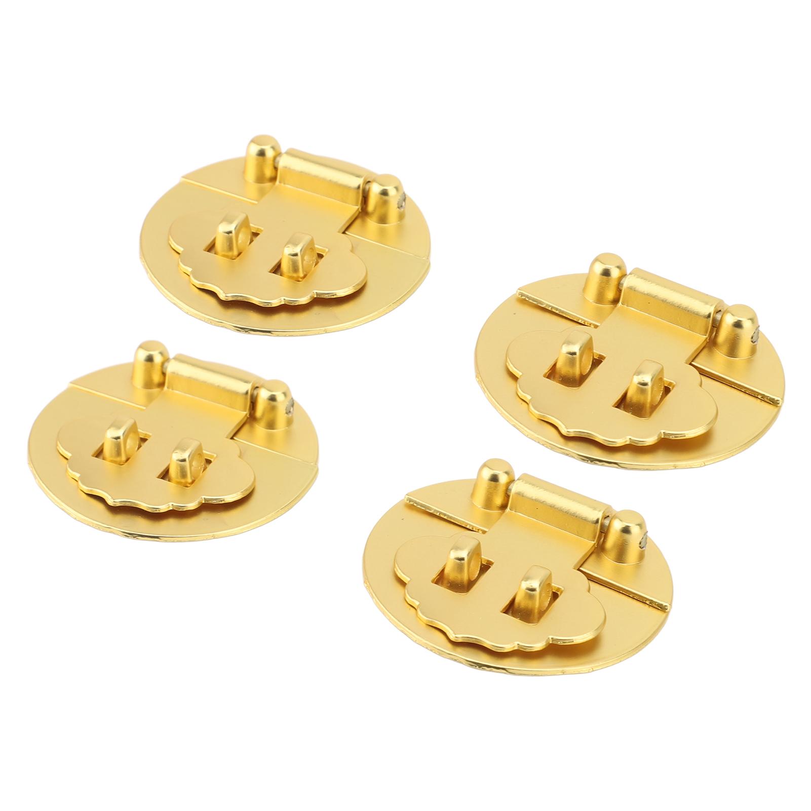 4 комплекта деревянная коробка защелка-засов диаметром 5 см золотой цинковый сплав винтажная круглая защелка-засов для шкатулки для драгоценностей