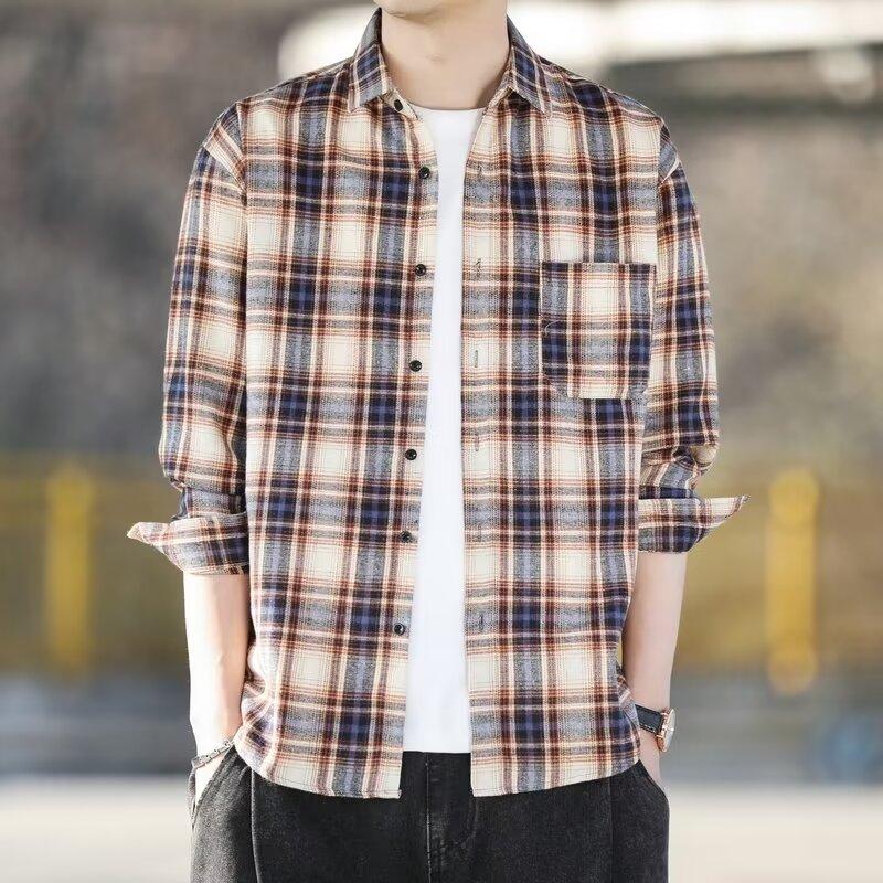 Plaid Shirt Fashion New Shirt Men s Versatile Casual Shirt Shirt Top Loose Lapel Shirt M зелёный
Plaid Shirt Fashion New Shirt Men s Versatile Casual Shirt Shirt Top Loose Lapel Shirt M зелёный