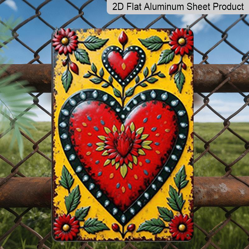 2D Flat, 1pcs Aluminum Decorative Plaque & Sign Sacred Elegance Meets Bold Folk Art Floral & Symmetrical Heart Design Perfect for Art Lovers Ideal 20*30cm
2D Flat, 1pcs Aluminum Decorative Plaque & Sign Sacred Elegance Meets Bold Folk Art Floral & Symmetrical Heart Design Perfect for Art Lovers Ideal 20*30cm
