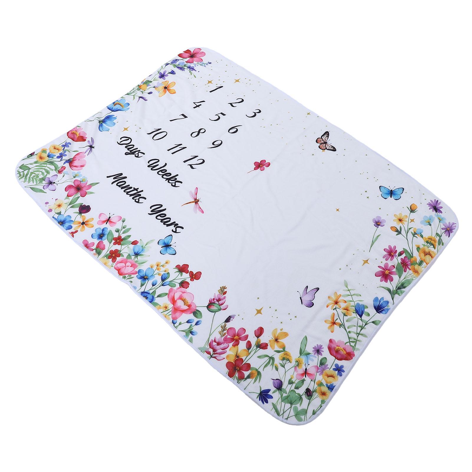 Baby Monthly Blanket Newborn Growth Chart Blanket Infant Photo Prop Age Blanket with Frames Wildflower Pattern
Baby Monthly Blanket Newborn Growth Chart Blanket Infant Photo Prop Age Blanket with Frames Wildflower Pattern