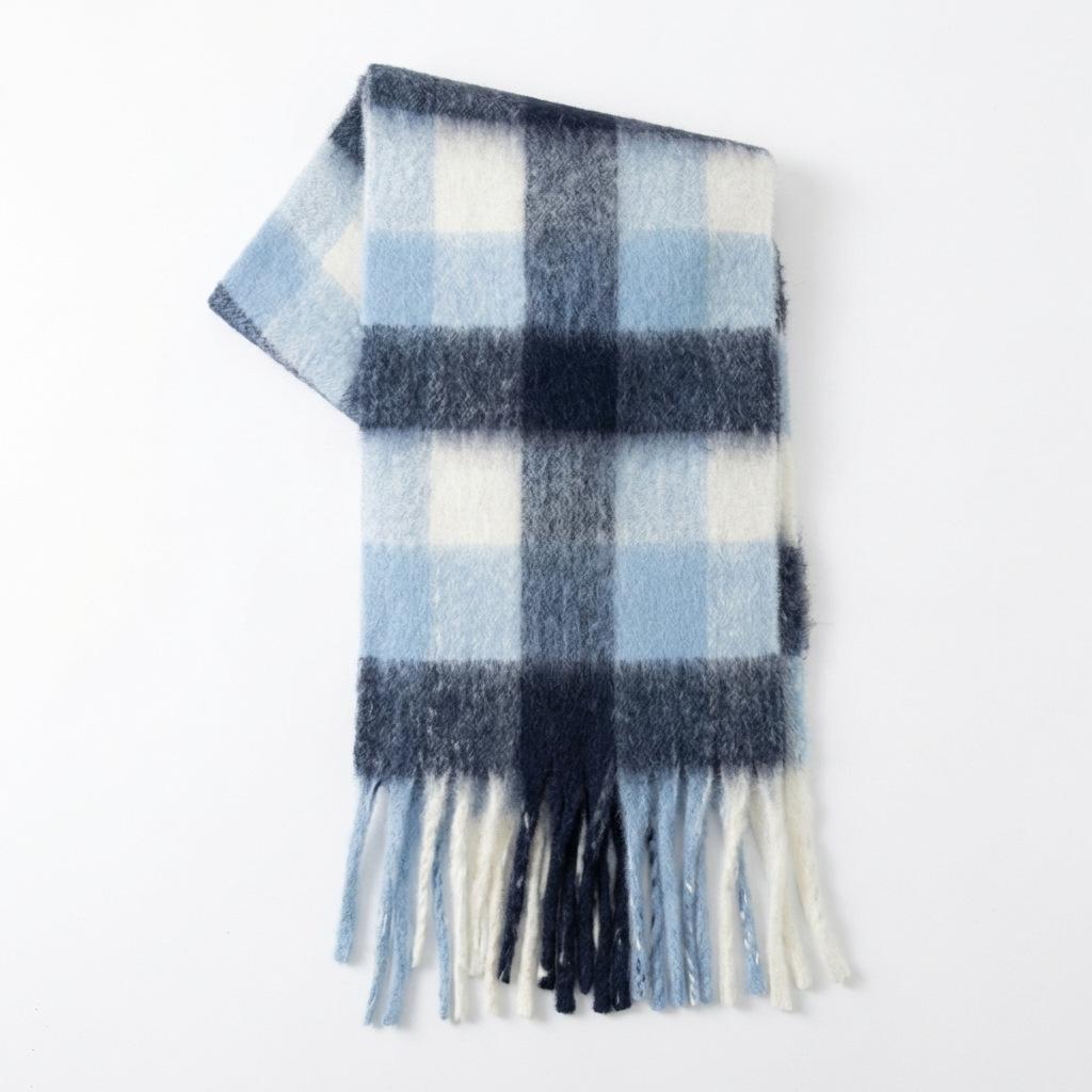 New Plaid Women s Warm Shawl Scarf 40*196+17*2-280g
New Plaid Women s Warm Shawl Scarf 40*196+17*2-280g
