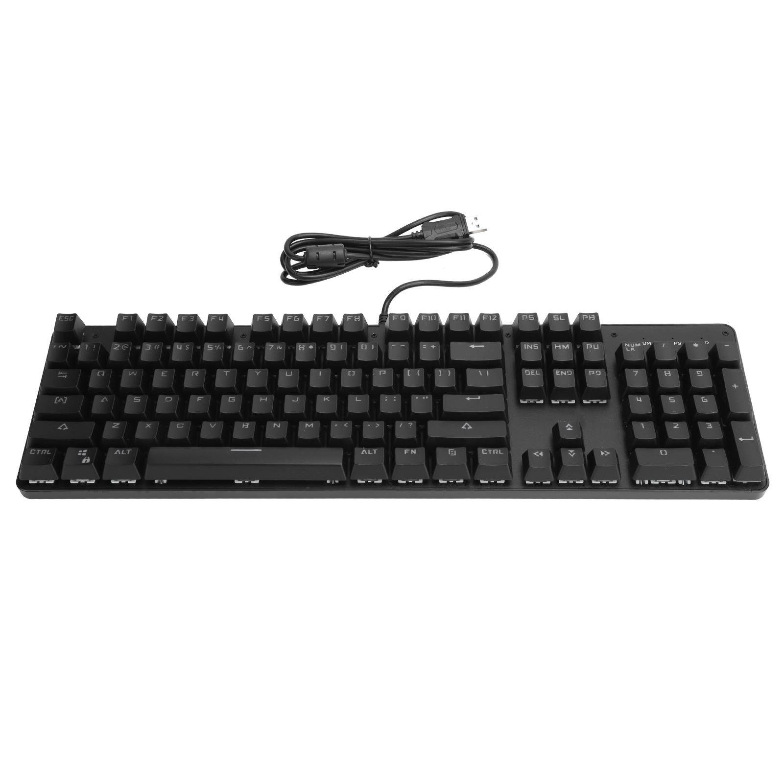 Игровая клавиатура механическая с синим переключателем 104 клавиши цветная гибридная киберспортивная компьютерная аксессуары(черный ) чёрный
Игровая клавиатура механическая с синим переключателем 104 клавиши цветная гибридная киберспортивная компьютерная аксессуары(черный ) чёрный
