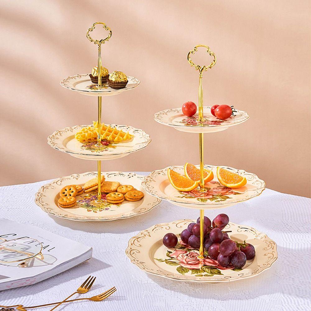 Nordic Three-tier Dim Sum Shelf Vintage Dessert Plates Rack Elegant Snack Tray Restaurant Flower 
Nordic Three-tier Dim Sum Shelf Vintage Dessert Plates Rack Elegant Snack Tray Restaurant Flower
