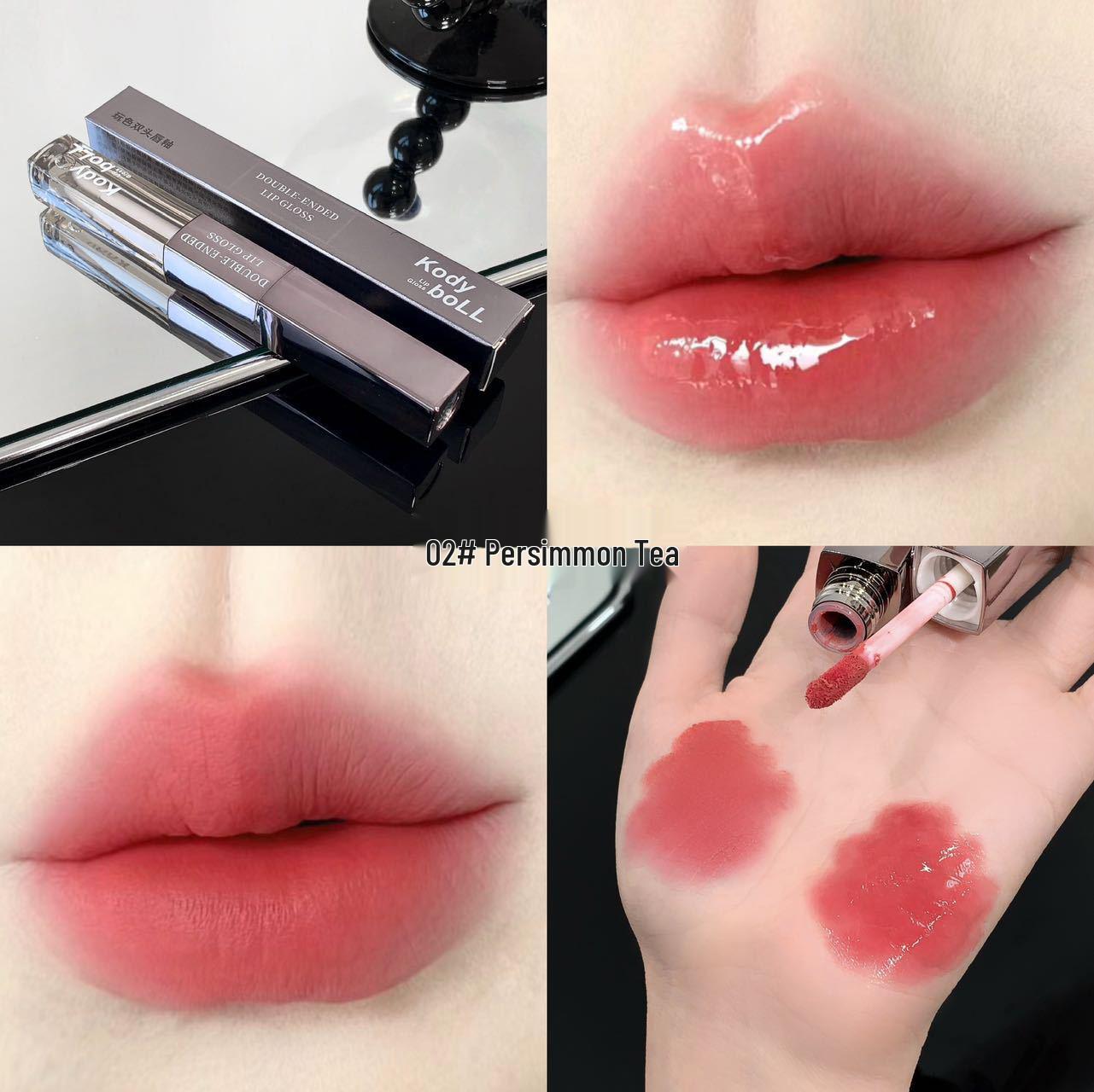 KodyboLL Dual-Ended Matte Lip Glaze & Oil: Layering to Fade Lip Lines & Create Watery Mirror Finish, Soft Focus Film-Forming Lipstick. 2g+2g
KodyboLL Dual-Ended Matte Lip Glaze & Oil: Layering to Fade Lip Lines & Create Watery Mirror Finish, Soft Focus Film-Forming Lipstick. 2g+2g