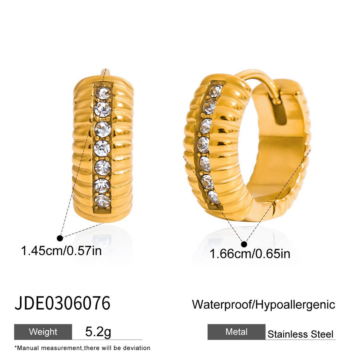 Light luxury niche high-end 18K gold threaded earrings jewelry
Light luxury niche high-end 18K gold threaded earrings jewelry