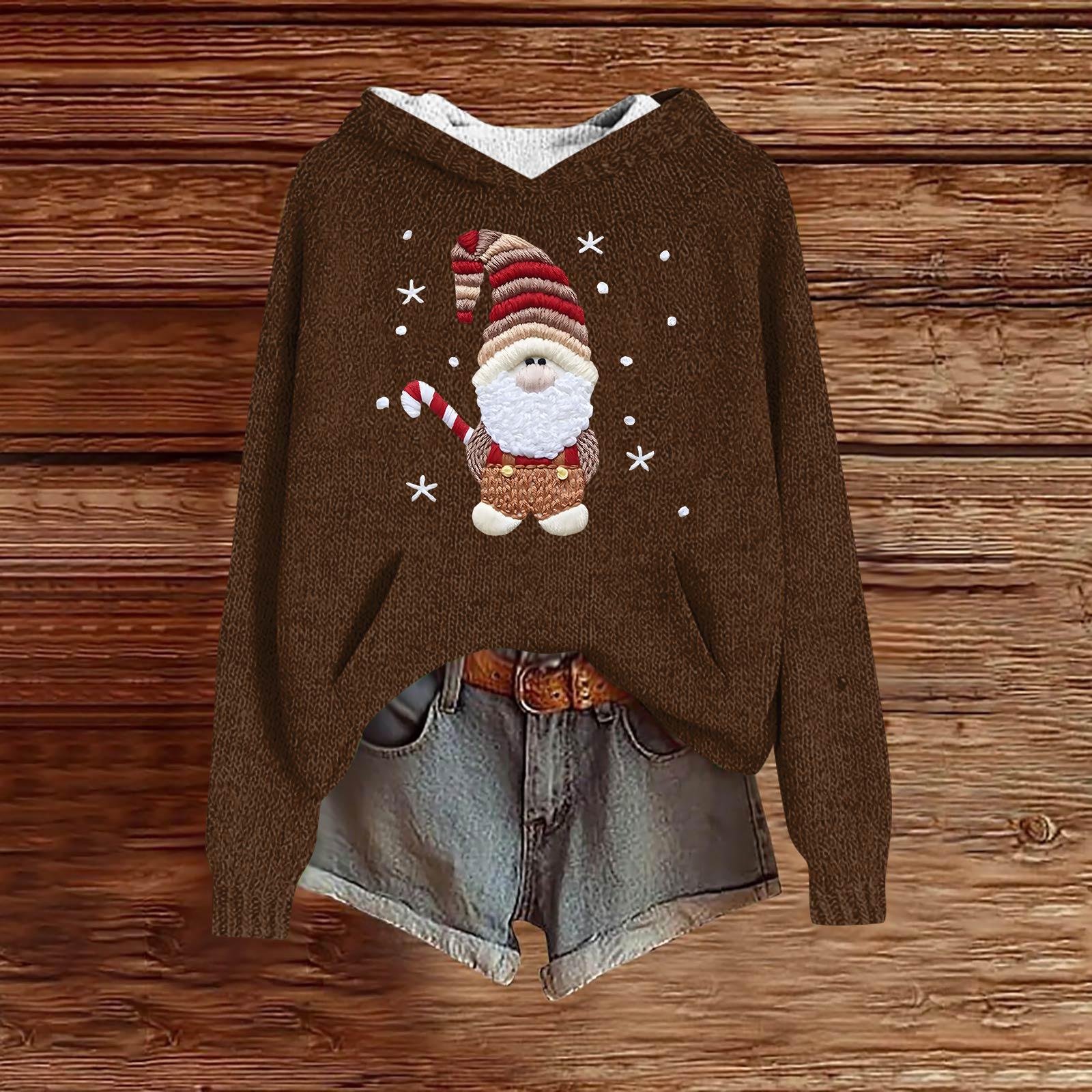 Женские толстовки Вязаный свитер Милая рубашка Осенний пуловер Толстовка с капюшоном M коричневый
Женские толстовки Вязаный свитер Милая рубашка Осенний пуловер Толстовка с капюшоном M коричневый