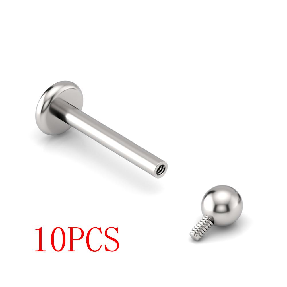 10PCS Eyebrow Jewelry Labret Piercing Jewelry Lip G23 Titanium Septum Piercing Nose Ring Jewelry for Women 1.2x6x3x3mm
10PCS Eyebrow Jewelry Labret Piercing Jewelry Lip G23 Titanium Septum Piercing Nose Ring Jewelry for Women 1.2x6x3x3mm