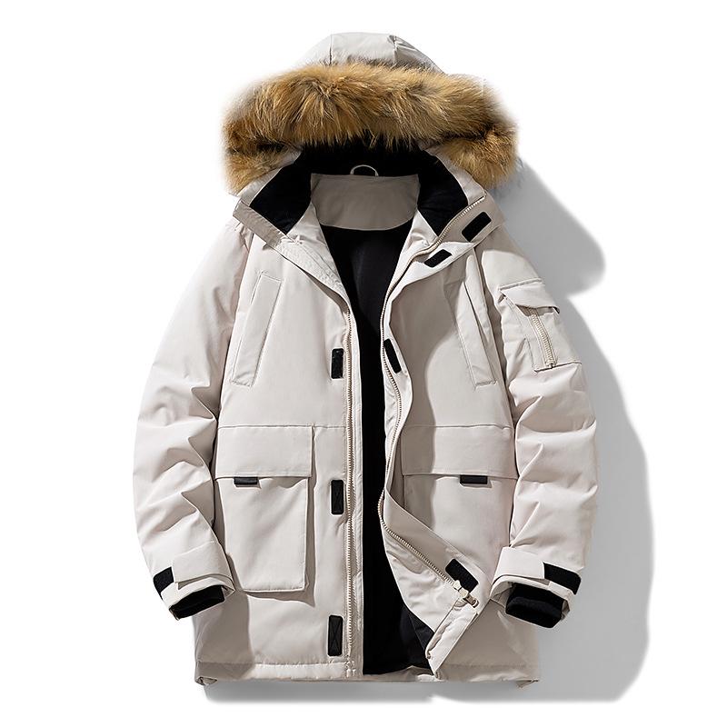 Men s Mid-Length Down Jacket with Fur Collar - New Winter Style Workwear Parka Coat, Thick and Warm with White Duck Down L
Men s Mid-Length Down Jacket with Fur Collar - New Winter Style Workwear Parka Coat, Thick and Warm with White Duck Down L