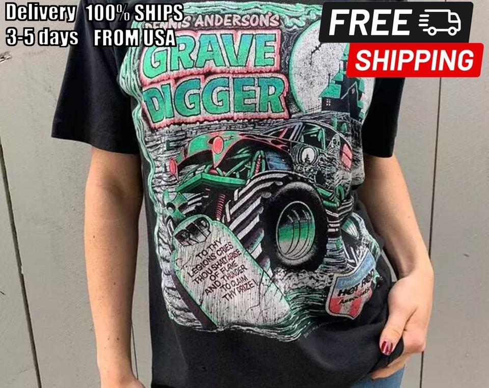 90s 1992 Grave Digger Tshirt Black short sleeve Men Women vtg NH14795 Unisex T-Shirt XXXXL
90s 1992 Grave Digger Tshirt Black short sleeve Men Women vtg NH14795 Unisex T-Shirt XXXXL