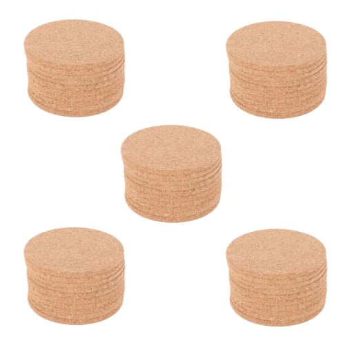 Set of 50 Cork Bar Drink Coasters - Absorbent and Reusable - 90mm, 5mm Thick
Set of 50 Cork Bar Drink Coasters - Absorbent and Reusable - 90mm, 5mm Thick