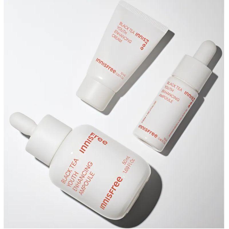 Innisfree Black Tea Youth Enhancing Ampoule Large-Size Special Set (Ampoule 50ml + Ampoule 12ml + Cream 10ml)
Innisfree Black Tea Youth Enhancing Ampoule Large-Size Special Set (Ampoule 50ml + Ampoule 12ml + Cream 10ml)