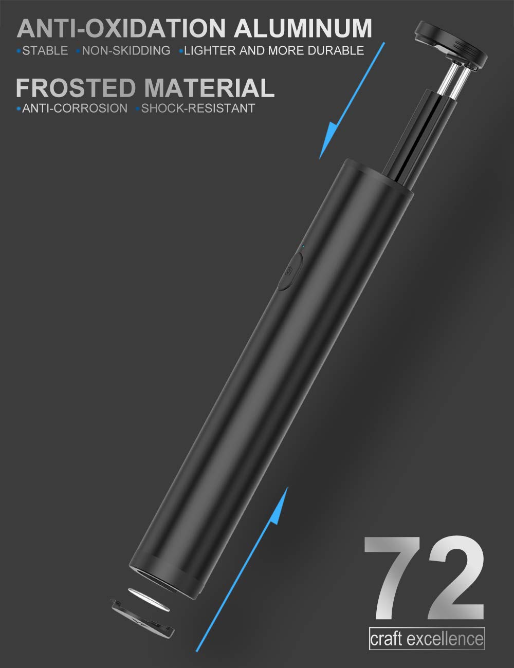 M13 Wireless Mini Bluetooth-compatible Mobile Phone Self-timer Aluminium Alloy Retractable Selfie Stick Black
M13 Wireless Mini Bluetooth-compatible Mobile Phone Self-timer Aluminium Alloy Retractable Selfie Stick Black