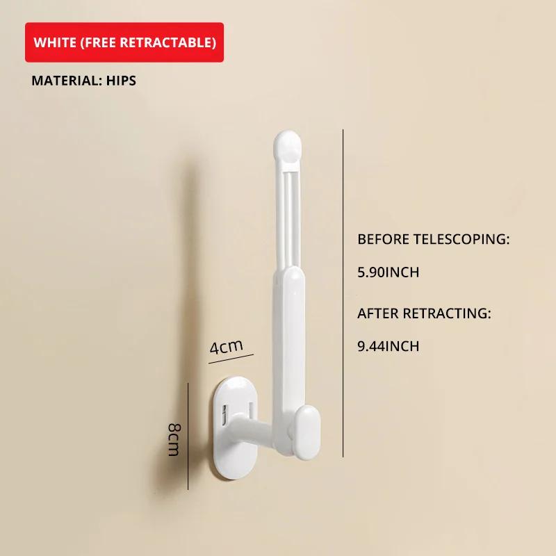 1 шт. L-образный масштабируемый крючок без проколов для пальто, шапок, полотенец, одежды, кухонной вешалки, рулона, крючка для ванной комнаты