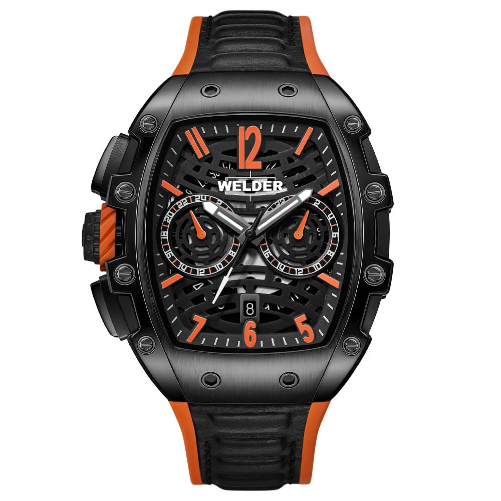 WELDER Moody W75 Dual Time Quartz Watch, WRM2006, Men s, Black, Authentic
WELDER Moody W75 Dual Time Quartz Watch, WRM2006, Men s, Black, Authentic