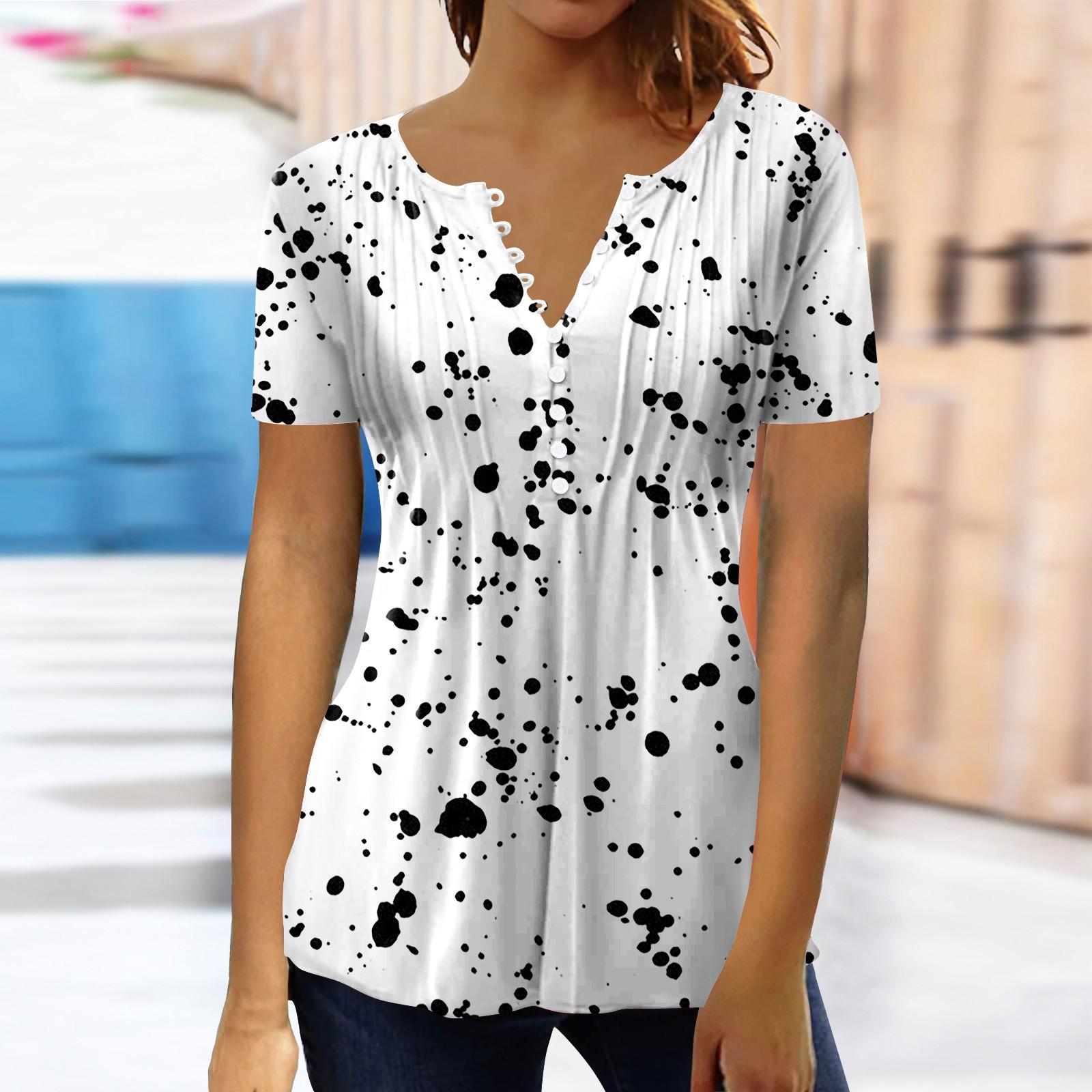 Женская модная повседневная футболка с коротким рукавом и пуговицами в стиле ретро с круглым вырезом и топом XXL белый
Женская модная повседневная футболка с коротким рукавом и пуговицами в стиле ретро с круглым вырезом и топом XXL белый