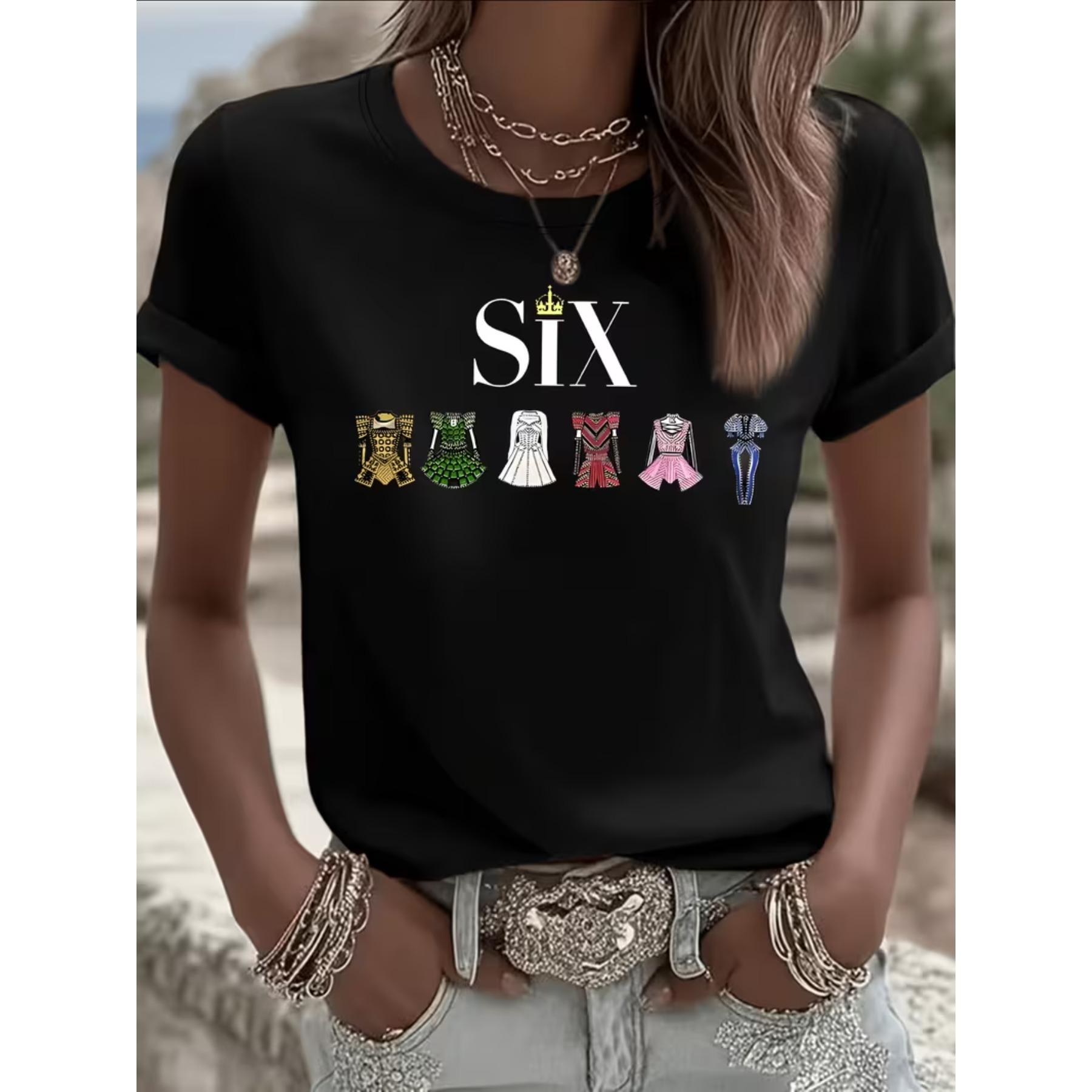 Women s Six The Musical Theater Costume T-Shirt - 90s Vintage Armor Print Short Sleeve Crew Neck Top XXL чорний
Women s Six The Musical Theater Costume T-Shirt - 90s Vintage Armor Print Short Sleeve Crew Neck Top XXL чорний