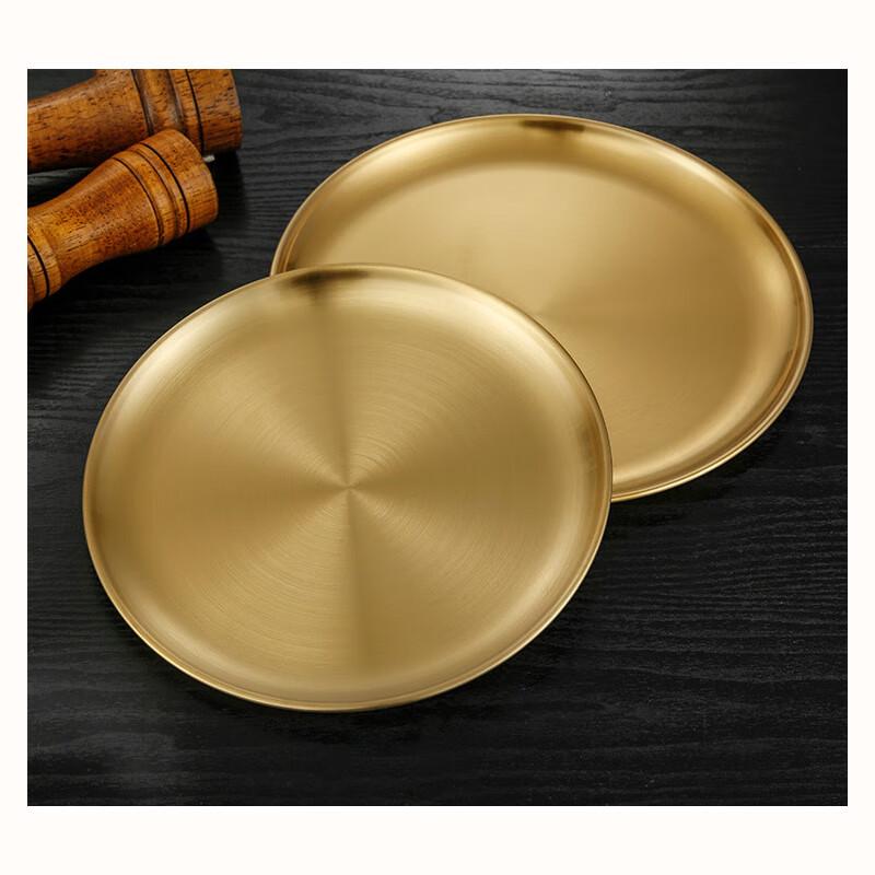 Korean Style Gold Plated Stainless Steel Round Plate
Korean Style Gold Plated Stainless Steel Round Plate
