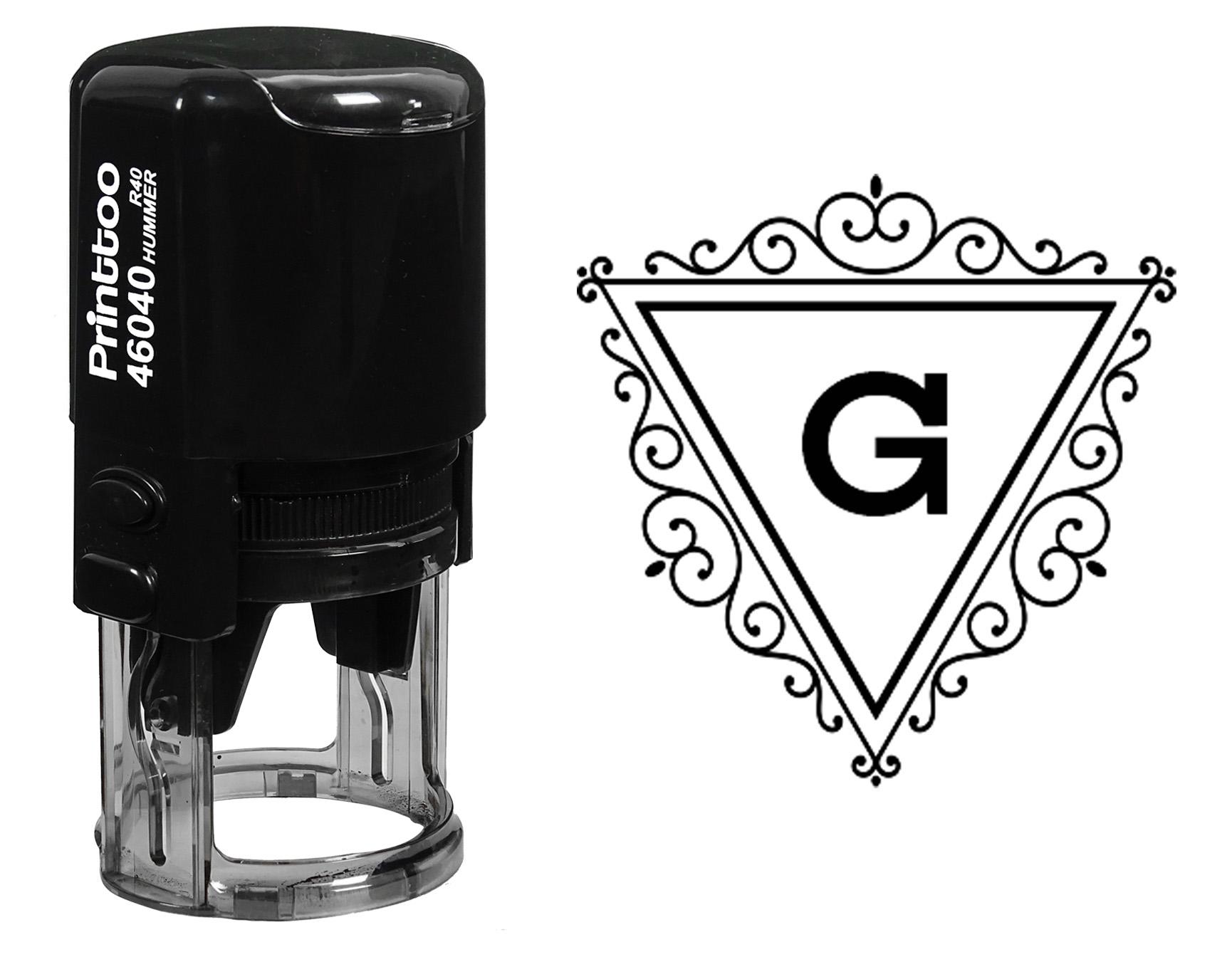 Printtoo G Alphabet Monogram Initial Swirl Border Triangle R-40 Self Inking Rubber Stamp Office 30 mm Diameter (Approx) синий
Printtoo G Alphabet Monogram Initial Swirl Border Triangle R-40 Self Inking Rubber Stamp Office 30 mm Diameter (Approx) синий