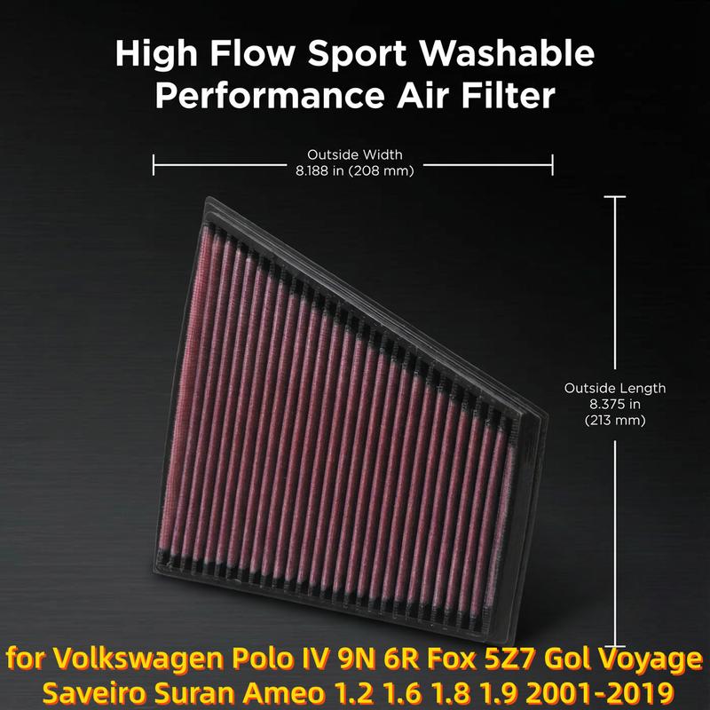 for Volkswagen Polo IV 9N 6R Fox 5Z7 Gol Voyage Saveiro Suran Ameo 1.2 1.6 1.8 1.9 2001- High Flow Sport Air Filter 33-2830
for Volkswagen Polo IV 9N 6R Fox 5Z7 Gol Voyage Saveiro Suran Ameo 1.2 1.6 1.8 1.9 2001- High Flow Sport Air Filter 33-2830