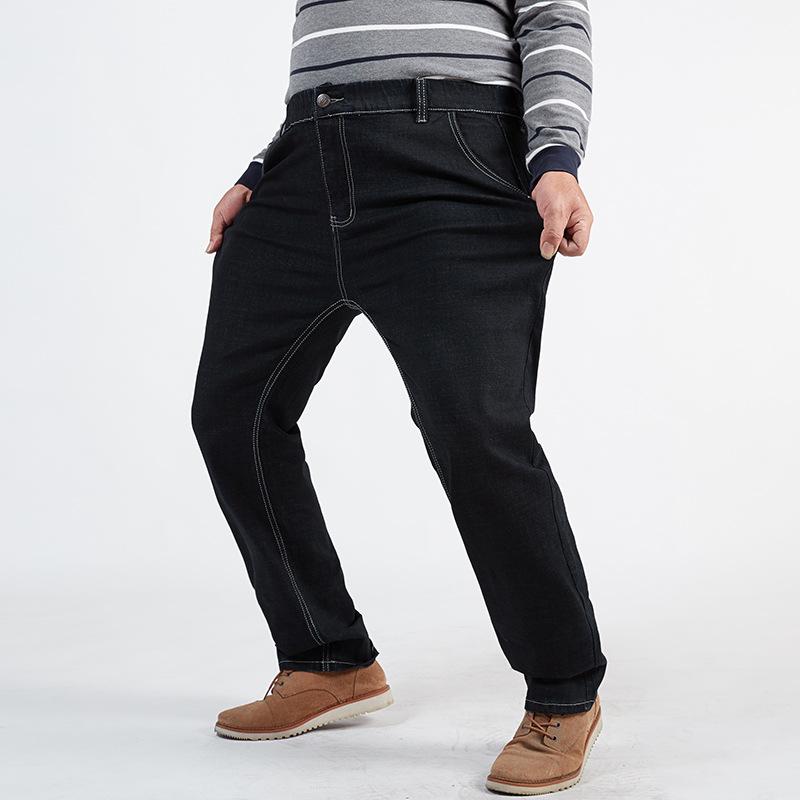 Fashion Plus Size Jeans Men Loose Straight Autumn High Waist High Elastic Black Trousers 42
Fashion Plus Size Jeans Men Loose Straight Autumn High Waist High Elastic Black Trousers 42