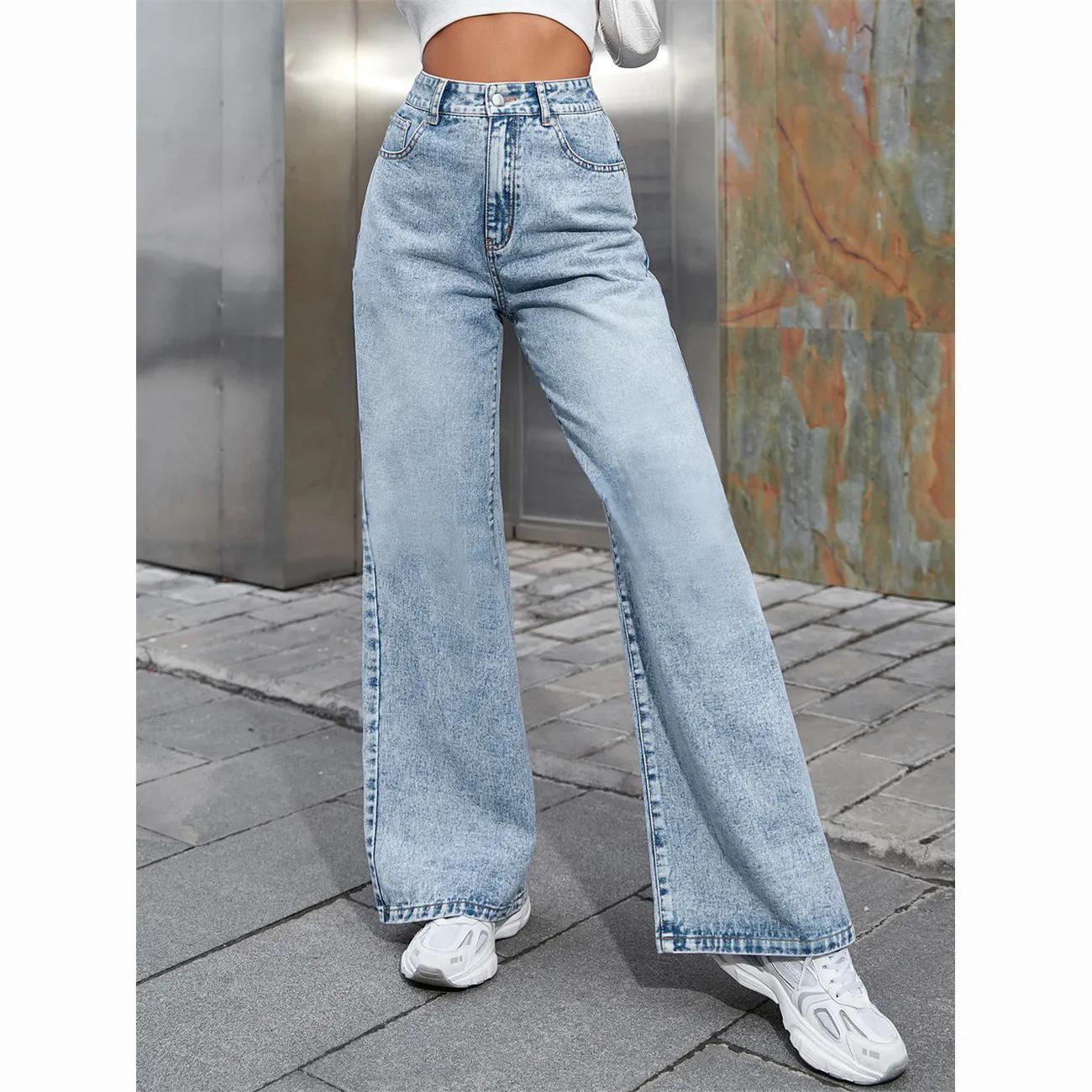 WTEMPO Женские однотонные повседневные универсальные джинсы прямого кроя большого размера, свободные длинные джинсы с высокой талией на весну и осень XXL светло-синий
WTEMPO Женские однотонные повседневные универсальные джинсы прямого кроя большого размера, свободные длинные джинсы с высокой талией на весну и осень XXL светло-синий