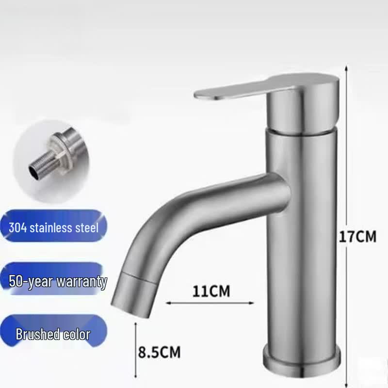 Fadiruishi 304 Stainless Steel Hot & Cold Faucet
Fadiruishi 304 Stainless Steel Hot & Cold Faucet