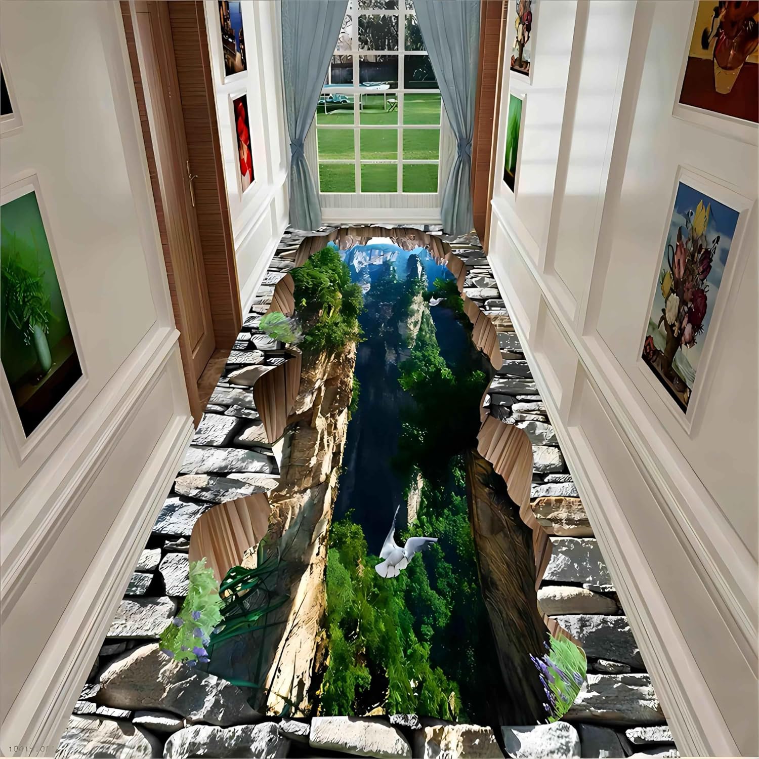 3D Килим-доріжка з оптичною ілюзією Каньйон Річка Зелена Рослинність Принт Довгі Килими для Передпокою Спальні Вітальні Килим для Входу 40X120CM
3D Килим-доріжка з оптичною ілюзією Каньйон Річка Зелена Рослинність Принт Довгі Килими для Передпокою Спальні Вітальні Килим для Входу 40X120CM