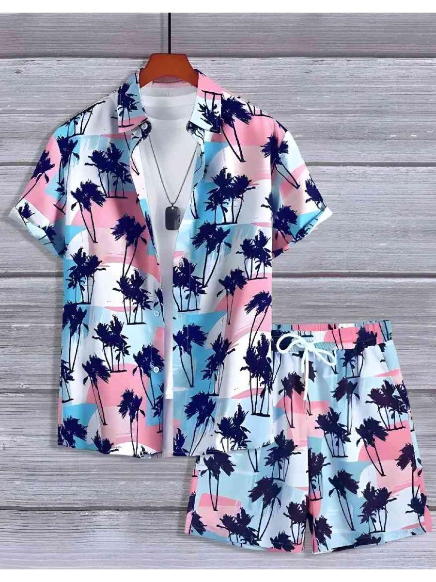 Men s Summer Palm Tree Tropical Plant Shirt Hawaiian Shirt 2-Piece Set Short Sleeve Shorts Lapel Tropical Fashion Casual Holiday S
Men s Summer Palm Tree Tropical Plant Shirt Hawaiian Shirt 2-Piece Set Short Sleeve Shorts Lapel Tropical Fashion Casual Holiday S