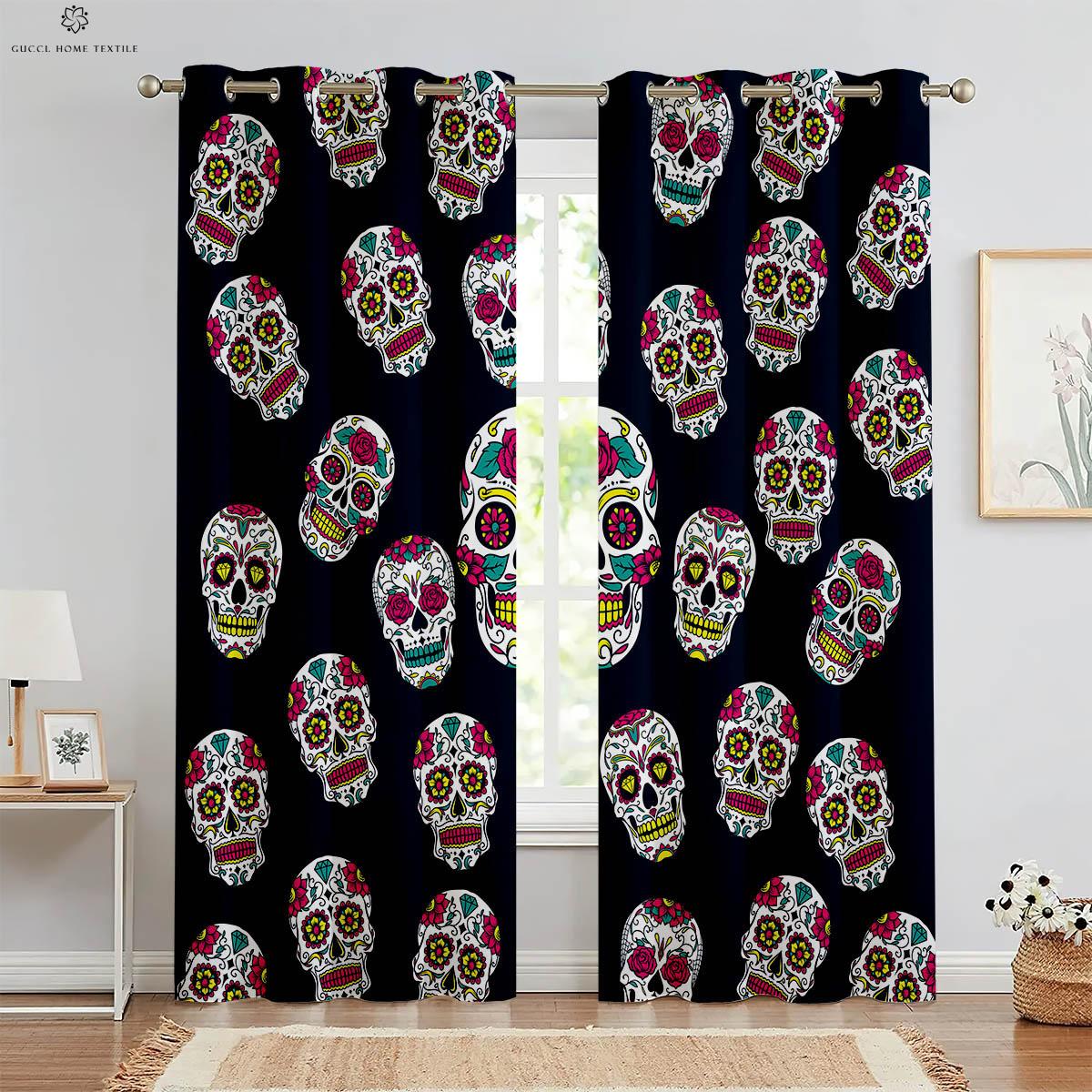 3D Printed Halloween Curtains and Horror Skull and Floral Window Decoration and Bedroom and Living Area and Restaurant and 2 Pieces W50xH130(CM)x2PCS&Rod pocket
3D Printed Halloween Curtains and Horror Skull and Floral Window Decoration and Bedroom and Living Area and Restaurant and 2 Pieces W50xH130(CM)x2PCS&Rod pocket