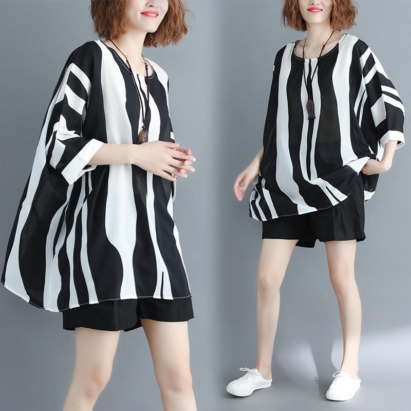 2021 Summer Plus Size Batwing Sleeve Chiffon Top - Loose Fit, Slimming Fashion Plus Size
2021 Summer Plus Size Batwing Sleeve Chiffon Top - Loose Fit, Slimming Fashion Plus Size