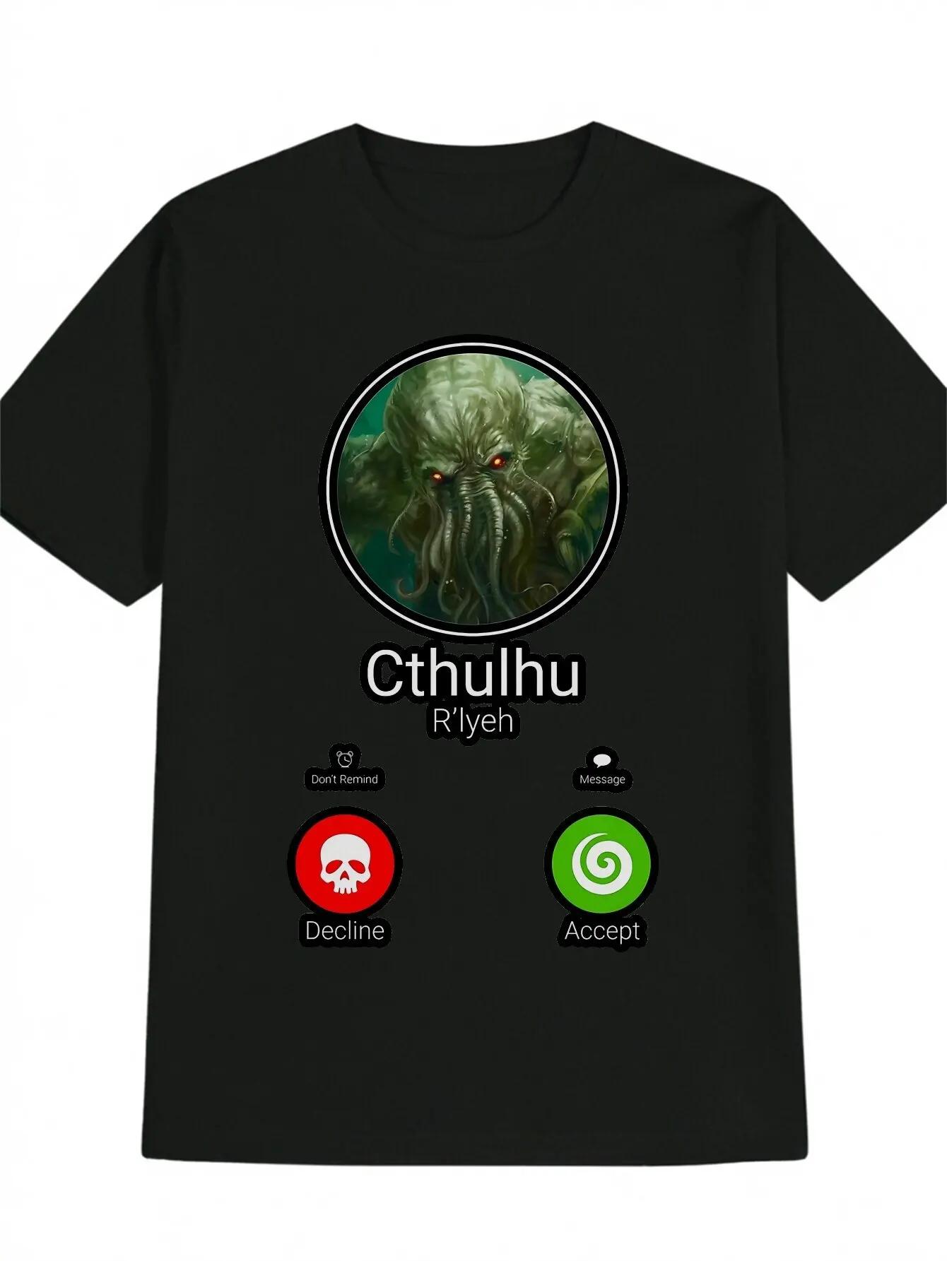 Men s Vintage Graphic Tee Funny Cthulhu Dark Humor Design Casual Short Sleeve Summer T-Shirt Black Machine Washable 5XL різнокольоровий
Men s Vintage Graphic Tee Funny Cthulhu Dark Humor Design Casual Short Sleeve Summer T-Shirt Black Machine Washable 5XL різнокольоровий