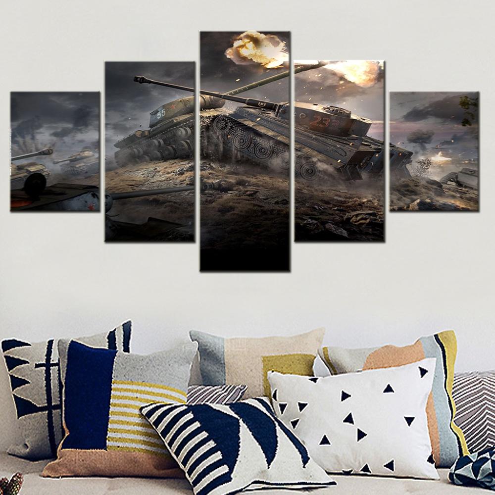 5 Pieces Canvas Artwork Tanks In Action Close Combat IS VS Tiger Poster Painting Modular Home Decor Picture Print Living Room 20x35 20x45 20x55cm
5 Pieces Canvas Artwork Tanks In Action Close Combat IS VS Tiger Poster Painting Modular Home Decor Picture Print Living Room 20x35 20x45 20x55cm