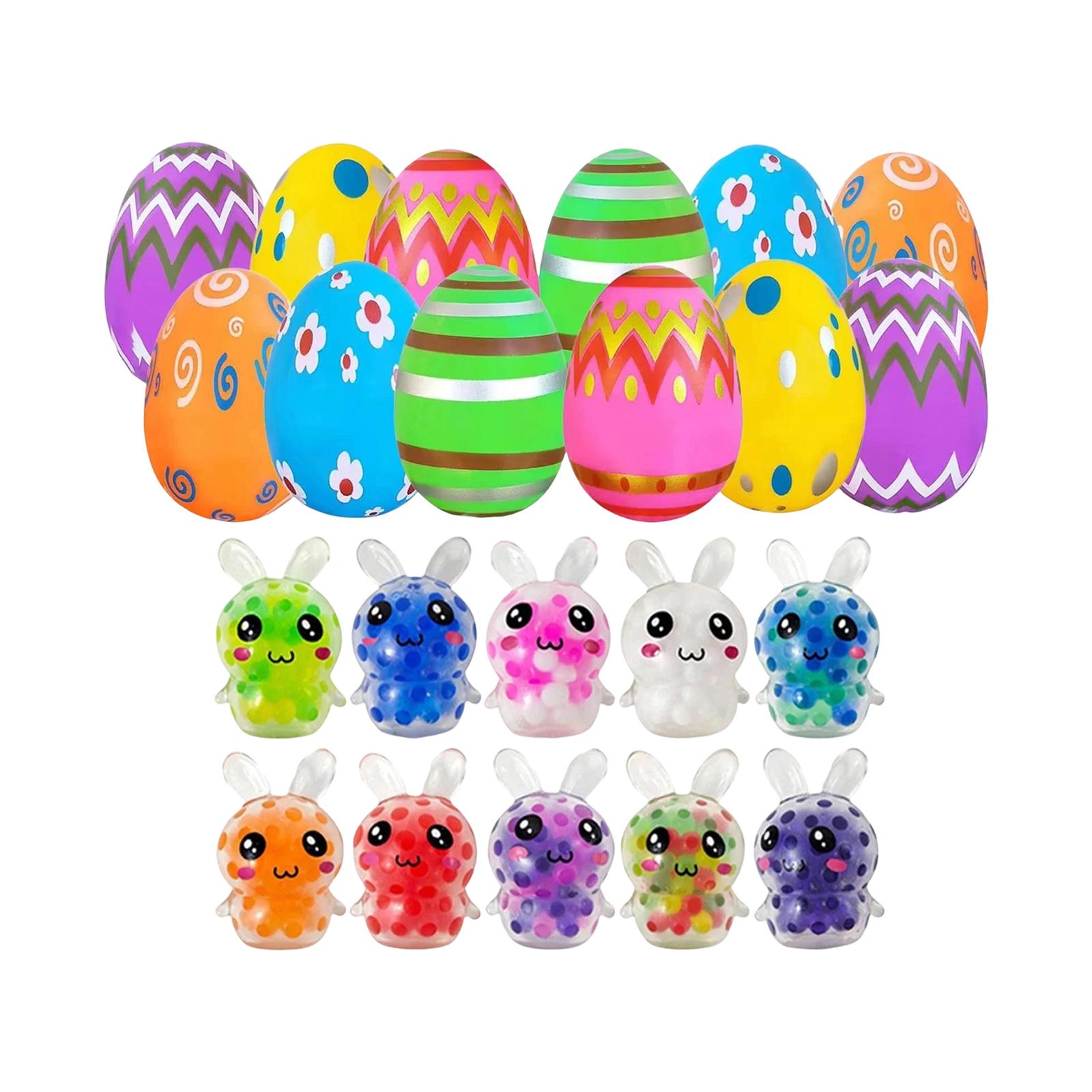 12pcs Easter Egg Squeezable Bunny, Stress-Relieving Beaded Surprise Open-End Egg Stuffed Toy
12pcs Easter Egg Squeezable Bunny, Stress-Relieving Beaded Surprise Open-End Egg Stuffed Toy