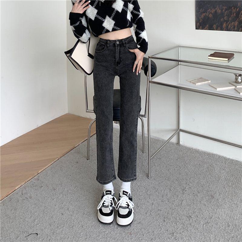 Women s Black High-Waisted Straight-Leg Jeans - Chic Slimming Stretch Pants for Spring/Autumn 30
Women s Black High-Waisted Straight-Leg Jeans - Chic Slimming Stretch Pants for Spring/Autumn 30