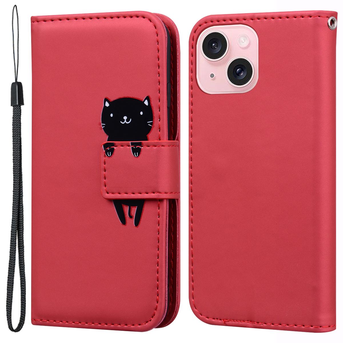 For iPhone 15 Cover Cartoon Pattern Leather Wallet Stand Anti-fall Cell Phone Case Red
For iPhone 15 Cover Cartoon Pattern Leather Wallet Stand Anti-fall Cell Phone Case Red