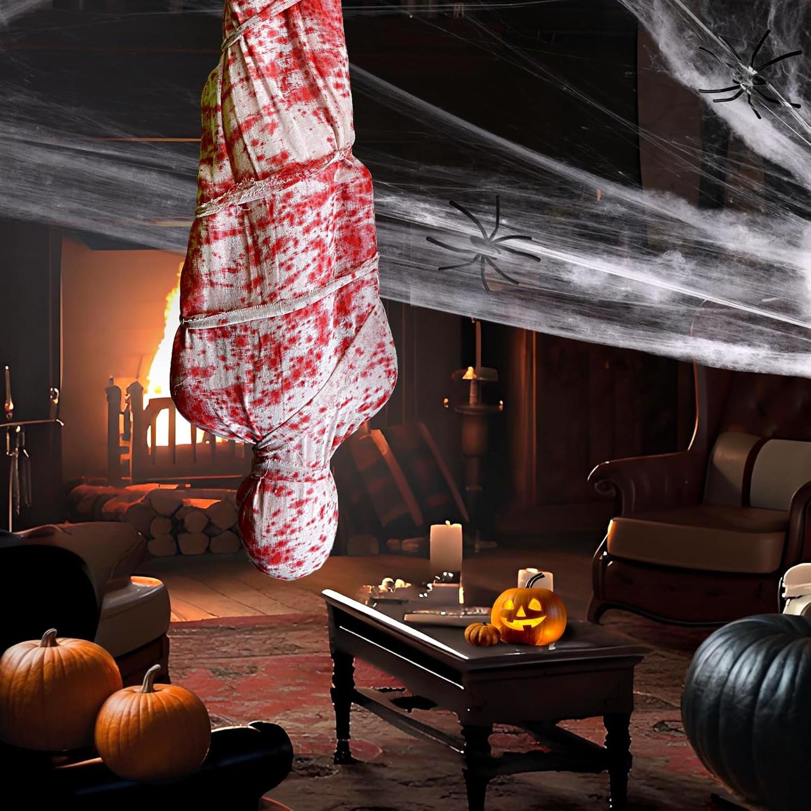 Halloween Body Bags Decorations Outdoor Indoor,60inch Dead Body halloween Hanging Corpse Props with Bloodied Shroud, Tapes one size
Halloween Body Bags Decorations Outdoor Indoor,60inch Dead Body halloween Hanging Corpse Props with Bloodied Shroud, Tapes one size