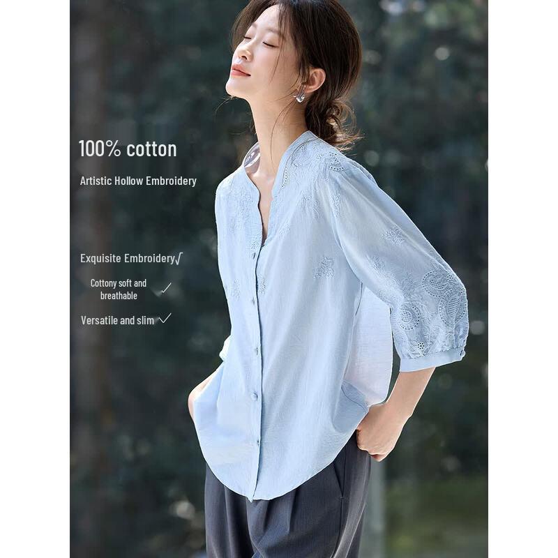Women s Summer Casual 3/4 Sleeve Cotton Blouse M
Women s Summer Casual 3/4 Sleeve Cotton Blouse M