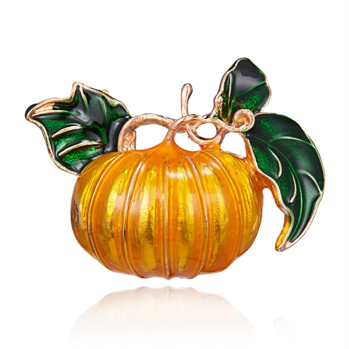 Classic Green Leaf Yellow Enamel Pumpkin Brooches For Women Men Vintage Simple Pumpkin Plant Buckle Pins Halloween Party Jewelry
Classic Green Leaf Yellow Enamel Pumpkin Brooches For Women Men Vintage Simple Pumpkin Plant Buckle Pins Halloween Party Jewelry