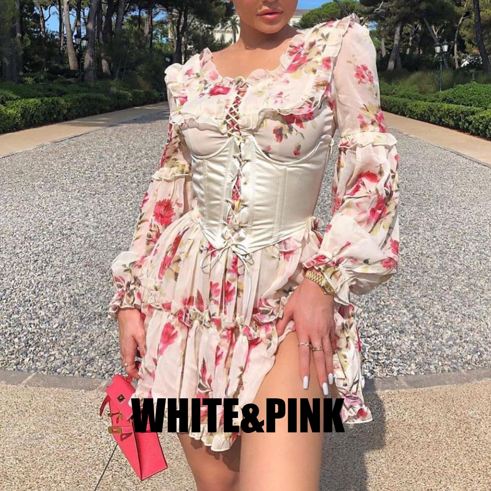 Элегантное платье с цветочным принтом, женское платье принцессы на шнуровке, милое платье миди с рукавами-бинтами, повседневное платье, летнее сексуальное платье L розовый/белый
Элегантное платье с цветочным принтом, женское платье принцессы на шнуровке, милое платье миди с рукавами-бинтами, повседневное платье, летнее сексуальное платье L розовый/белый