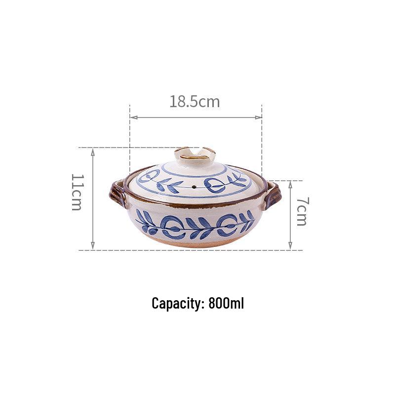 Elegant Retro Hand-Painted Japanese Clay Pot: Blue Tang Design Earthenware for Soup & Rice Cooking
Elegant Retro Hand-Painted Japanese Clay Pot: Blue Tang Design Earthenware for Soup & Rice Cooking
