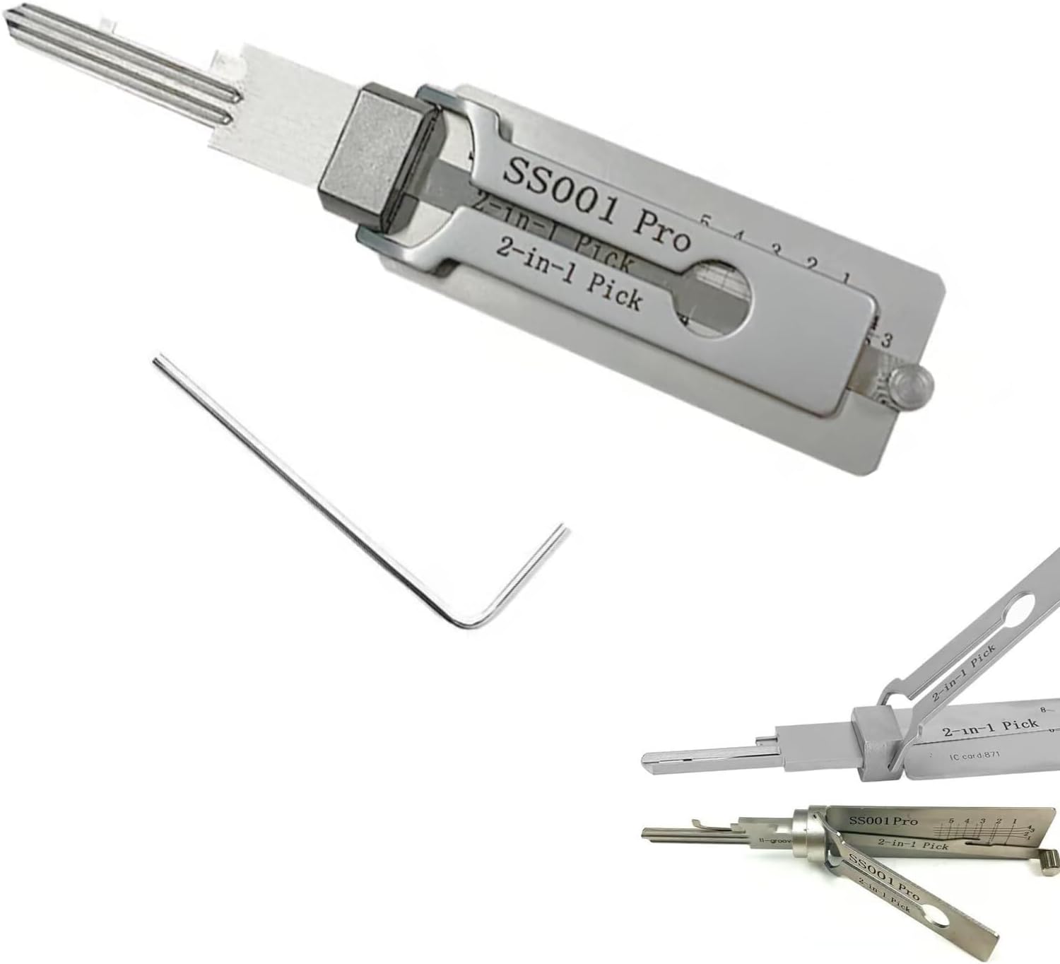 Инструмент для взлома замков Нержавеющая сталь Мастер-ключ Декодер Отмычка SS001 Pro Изготовление ювелирных изделий Шармы Ключ Ключи для поделок Шарм Ожерелье