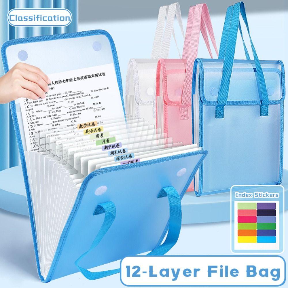 12-layer A4 File Folder Handheld Data Bag Professional Test Paper Storage Folder for School Office білий
12-layer A4 File Folder Handheld Data Bag Professional Test Paper Storage Folder for School Office білий